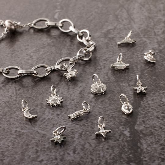 12 Packs: 12 ct. (144 total) Silver Outer Space Charms by Bead Landing™